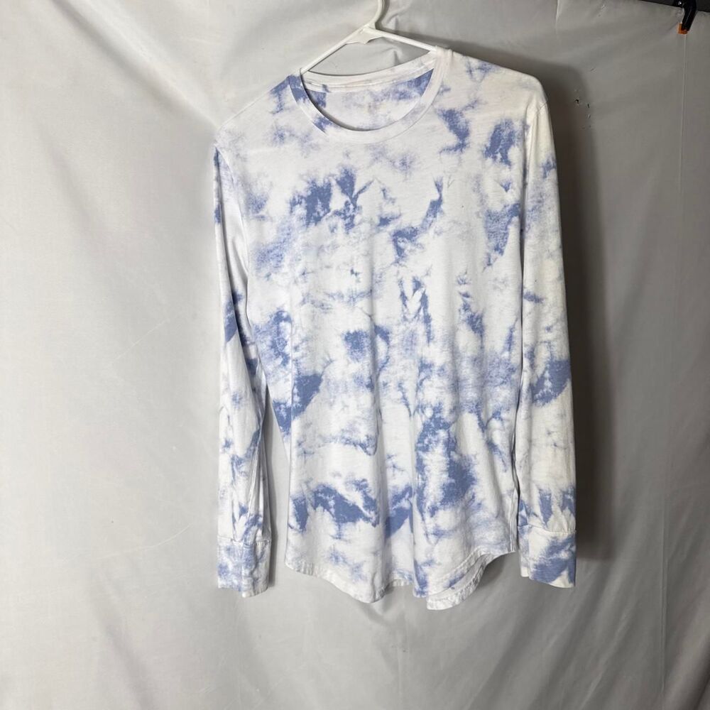 Hollister-co Men's White and Blue Shirt